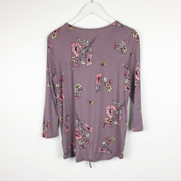 Maurices Women's Size M Purple Floral Blouse - Picture 2 of 5